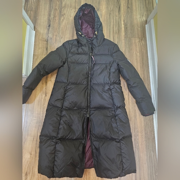 Pre-loved Quilted TOMMY HILFIGER Hooded Down Filled Long Jacket - Picture 13 of 13